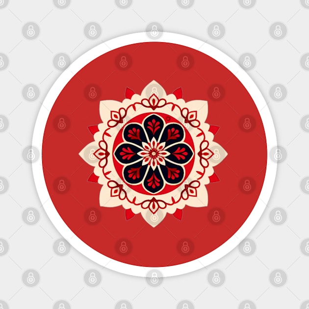 Chinese mandala chinese new year Magnet by grappict